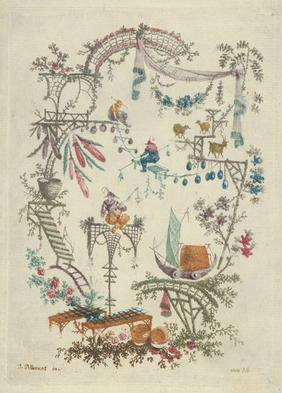 Chinoiserie de Nouvelle Suite de Cahiers Arabesques Chinois, 1790-99 - Anne Allen