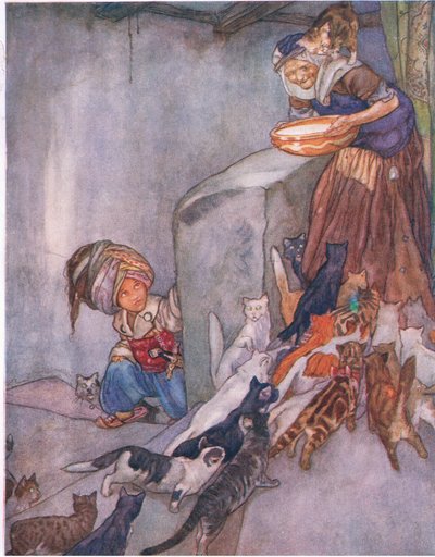 Du lait pour la famille, du Grand Livre pour Enfants (Herbert Strang) publié par Humphrey Milford, Oxford University Press, vers 1920 - Anne Anderson