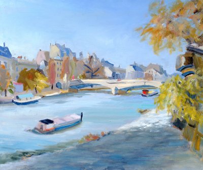 Péniche naviguant sur la Seine à Paris - Anne Durham