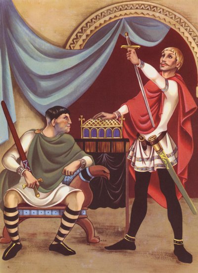 Harold prête serment en tant que prisonnier de Guillaume - Anne & Johnstone Janet (1928 79) Johnstone