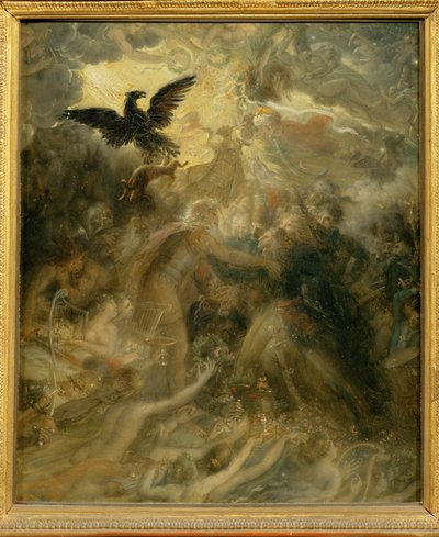 Les ombres des heros Francais recu par Ossian dans l