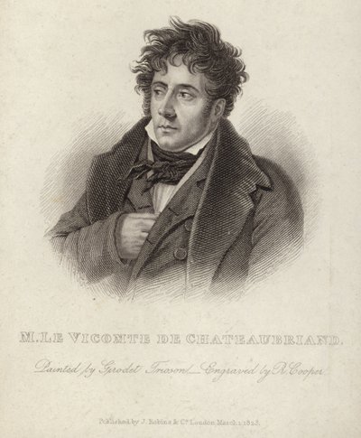 Portrait du vicomte de Chateaubriand - Anne Louis Girodet de Roucy Trioson