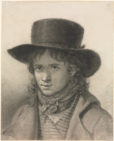 Autoportrait avec un chapeau, vers 1790 - Anne Louis Girodet de Roucy Trioson