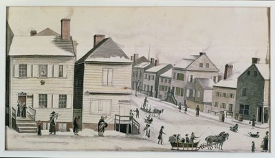 Le coin de Warren et Greenwich Street, 1809 - Anne Marguerite Hyde de Neuville