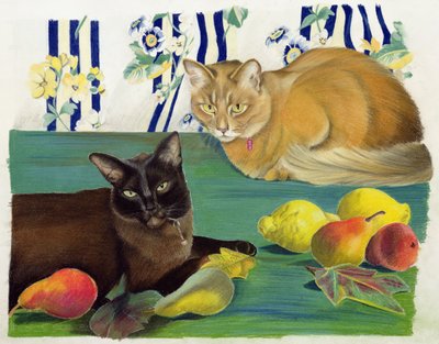 Chats avec fruits - Anne Robinson