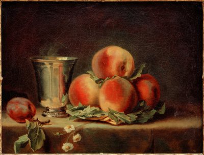 Pêches et gobelet en argent - Anne Vallayer Coster
