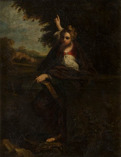 Sainte Marguerite dans un paysage : Une Sybille - Annibale (after) Carracci