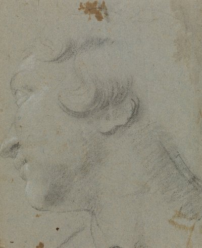 Carracci - r Tête de Sainte Catherine, RCIN 902115 - Annibale Carracci