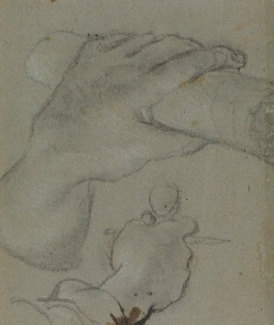 Carracci - v étude pour les mains de St Jean l