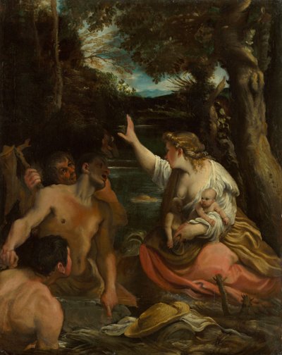 Latone et les paysans lyciens Latone protégeant ses enfants, 1585 - Annibale Carracci