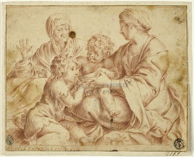 Madone et enfant avec les saints Élisabeth et Jean-Baptiste - Annibale Carracci