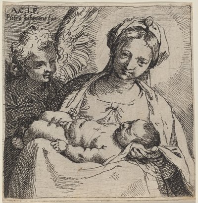 Madone et enfant avec un ange - Annibale Carracci