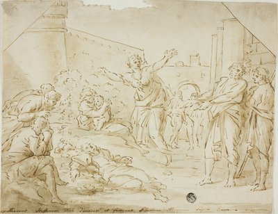 Deuil sur le corps de Saint Étienne - Annibale Carracci