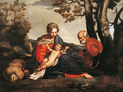 Repos pendant la fuite en Égypte - Annibale Carracci