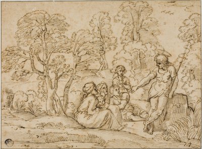 Saint Jean Baptiste prêchant - Annibale Carracci