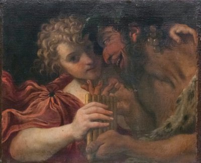 Satyre et berger - Annibale Carracci