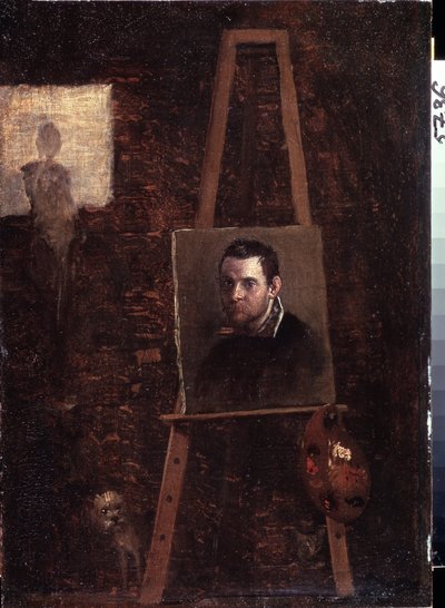 Autoportrait au chevalet, 1603-04 - Annibale Carracci