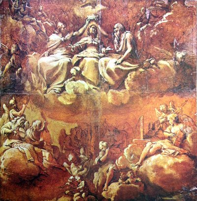 Étude pour le couronnement de la Vierge - Annibale Carracci - Annibale Carracci