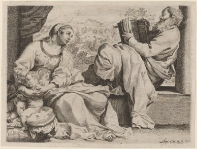 La Sainte Famille avec Saint Jean-Baptiste - Annibale Carracci