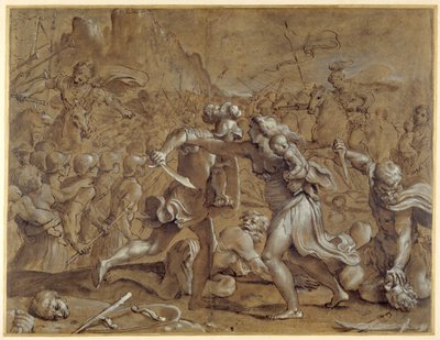 La bataille entre les Romains et les Sabins - Annibale Carracci