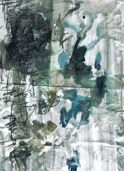 Abstrait bleu-vert froissé - Annick