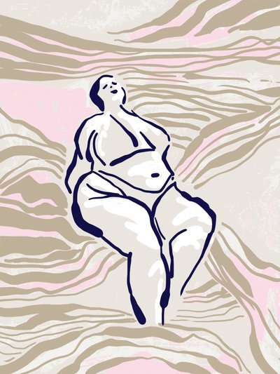 Une femme aux formes généreuses se détend - Annick
