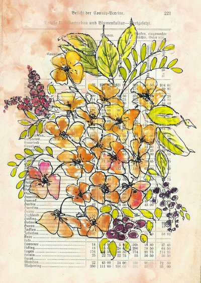 Document floral vintage - Annick