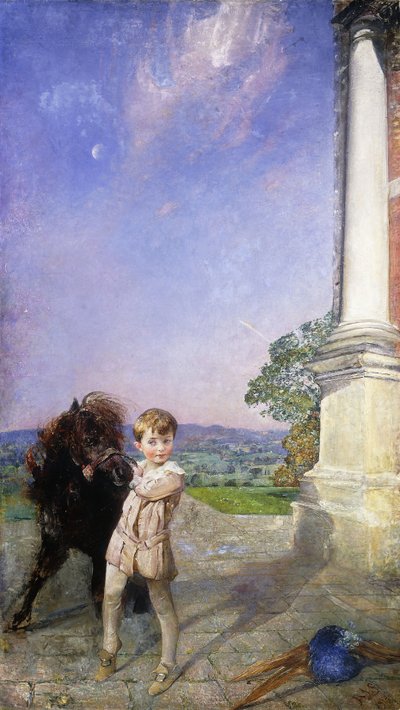 Un Petit Garçon avec un Poney Shetland - Annie Louisa Swynnerton
