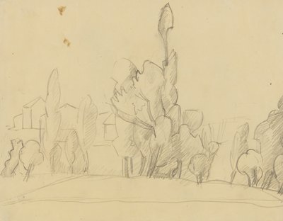 Paysage avec des maisons - Anny Dollschein