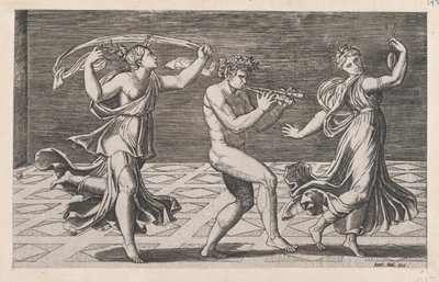 Speculum Romanae Magnificentiae : Danse des faunes et bacchantes, début du XVIe siècle - Anon