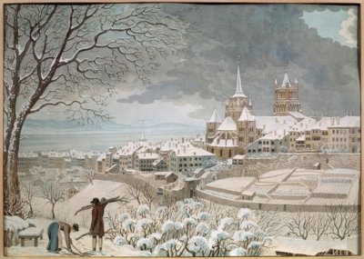 Lausanne sous la neige - Anonym