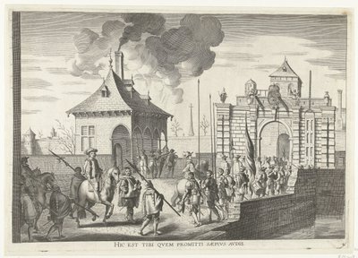 Arrivée à la porte de Bruges de Gand; entrée de Ferdinand à Gand en 1635 (n° 4) - Anonymous