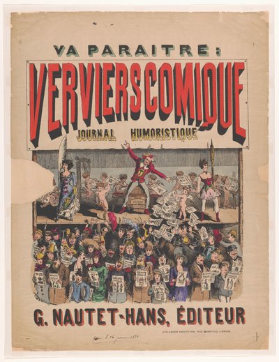 Affiche pour le journal humoristique Verviers Comique - Anonymous