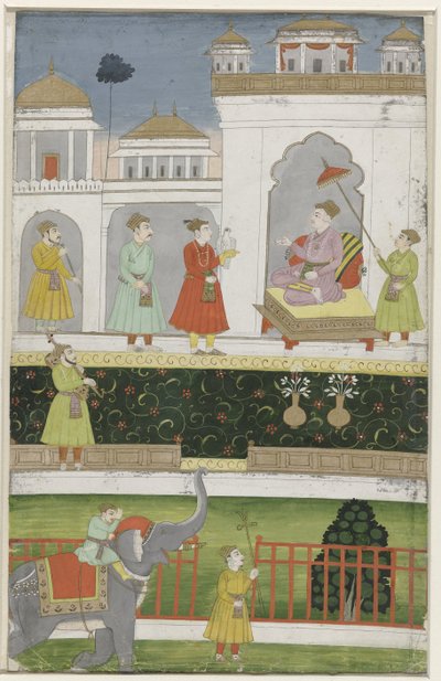 Akbar assis sur son trône - Anonymous