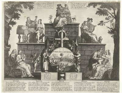 Allégorie du labyrinthe de la folie humaine, vers 1650 - Anonymous