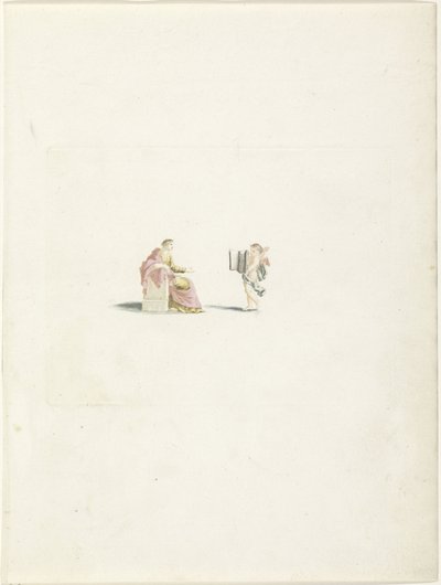Amour présente un livre à une muse - Anonymous