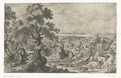 Apollon marchant avec une jeune femme - Anonymous