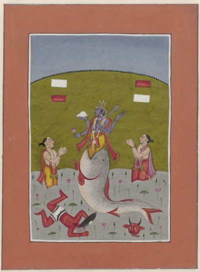 Avatar de Vishnu émergeant de la bouche d