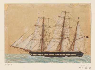 Barque en mer - Anonymous