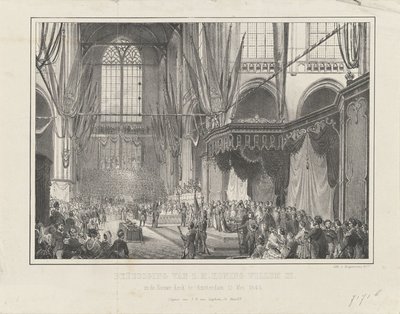 Serment de S.M. le roi Guillaume III à la Nieuwe Kerk d