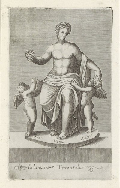 Groupe de sculptures avec Vénus entre Éros et Antéros - Anonymous