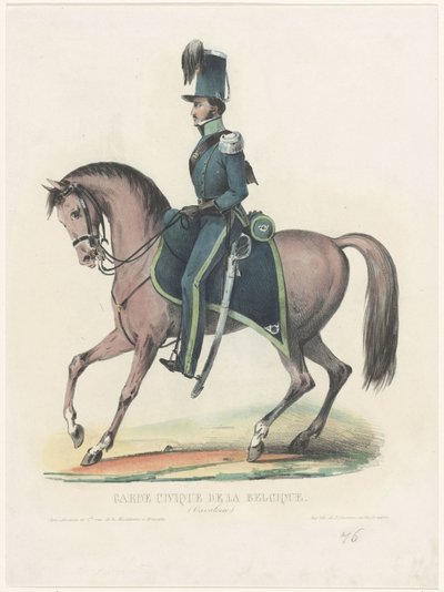 Garde civique belge à cheval, 1830 - Anonymous