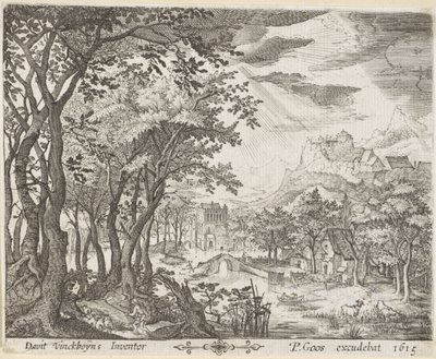 Paysage fluvial montagneux - Anonymous