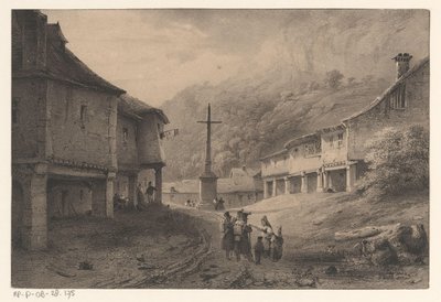 Village de montagne avec monument - Anonymous