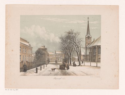 Rue enneigée à Rijswijk - Anonymous