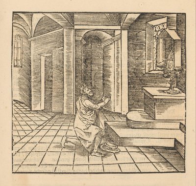 Homme priant près d