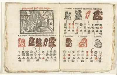 Pages avec la prédiction pour le mois de février, 1712 - Anonymous
