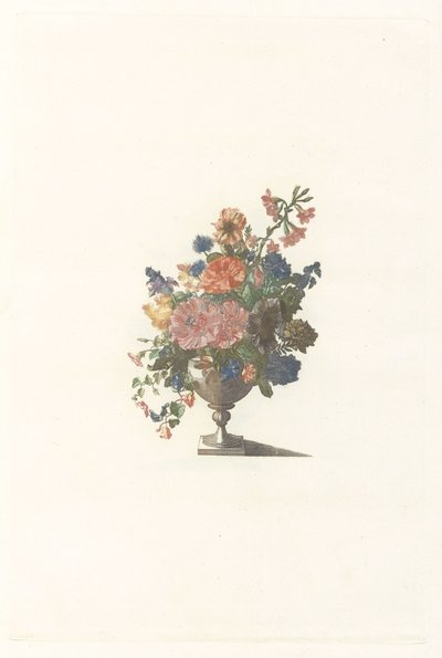 Vase de fleurs avec fleurs et mauve - Anonymous