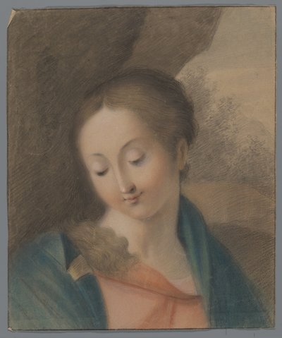 Buste de Marie, baissant les yeux - Anonymous