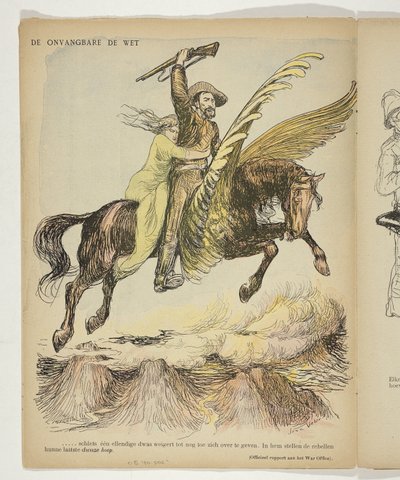 Christiaan de Wet et femme accrochée à lui (l